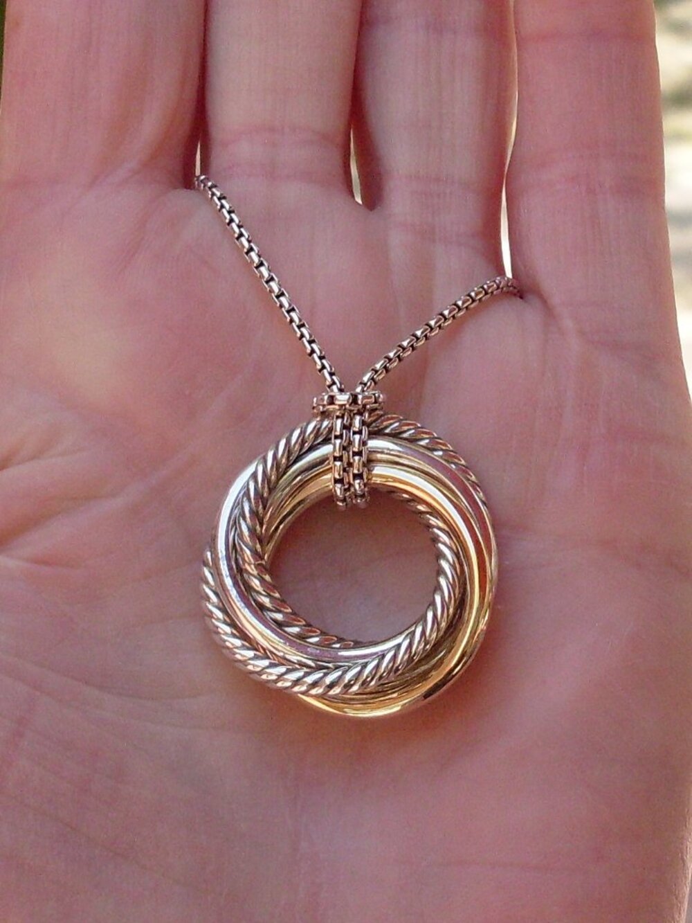 David Yurman Crossover Pendant - Adjustable Chain - 28 mm - Current Item @ $1450